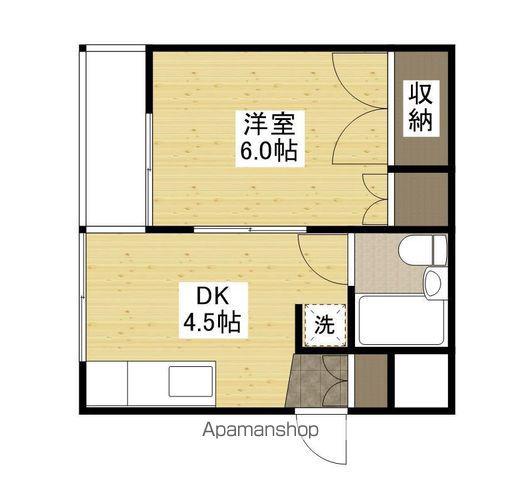 GARDEN 南観音(1DK/5階)の間取り写真