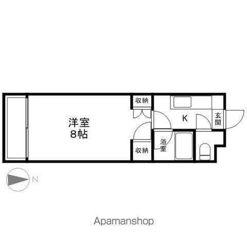 メゾンサンライトイースト(1K/3階)の間取り写真