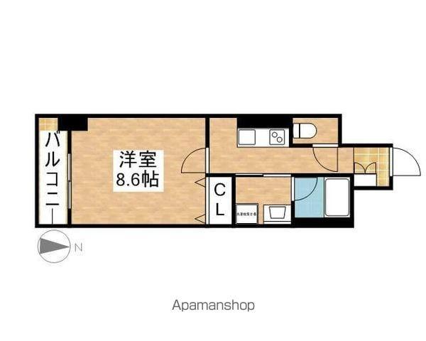 リブラン東別院(1K/9階)の間取り写真