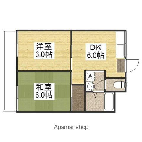 コーポラス高屋(2DK/2階)の間取り写真