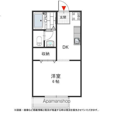 キャッスルⅡ(1K/1階)の間取り写真