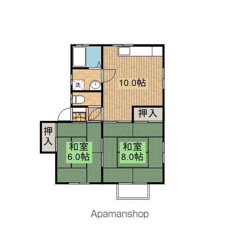 コーポよし秀(2DK/2階)の間取り写真