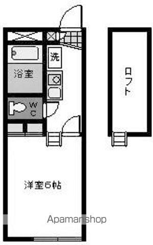 カトレア(1K/1階)の間取り写真