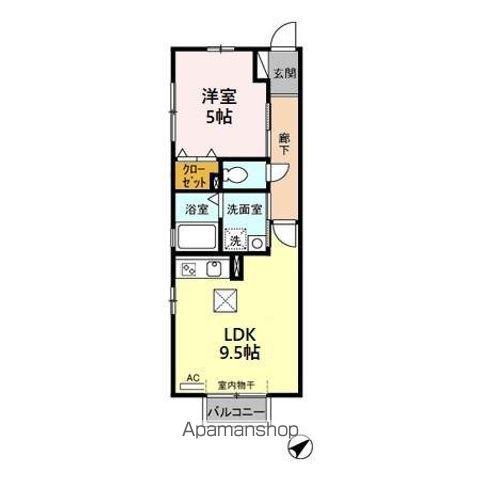 SCHLOSSE FUJIIII(1LDK/1階)の間取り写真