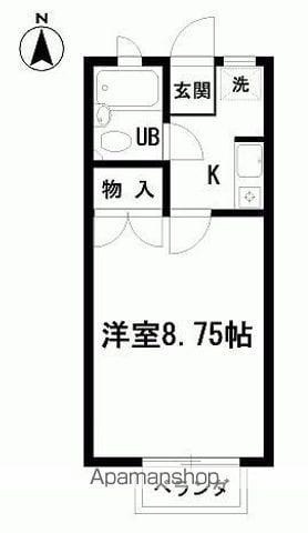 ハイツ有朋M&S(1K/1階)の間取り写真