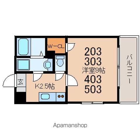 ドルチェヴィヴレ(1K/3階)の間取り写真