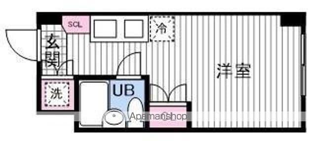 アルファビル大通西17(1K/5階)の間取り写真