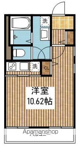 クレアーレ浜浦(ワンルーム/1階)の間取り写真