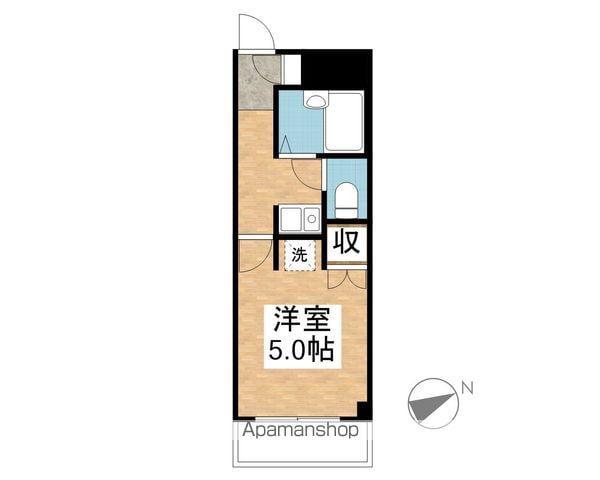 スカイピア(1K/2階)の間取り写真