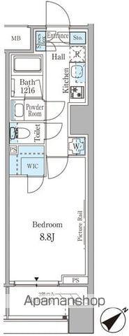 ルビア赤坂(1K/11階)の間取り写真