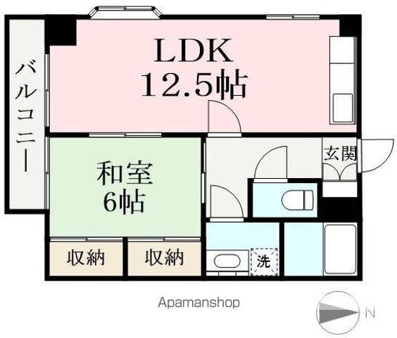 コーポサンフォレスト(1LDK/1階)の間取り写真