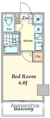 パークウェル曙橋駅前(1K/4階)の間取り写真