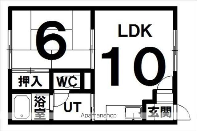 11条ハイツ(1LDK/2階)の間取り写真