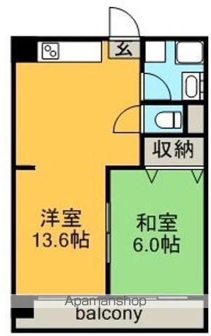 オオタビル(1LDK/4階)の間取り写真