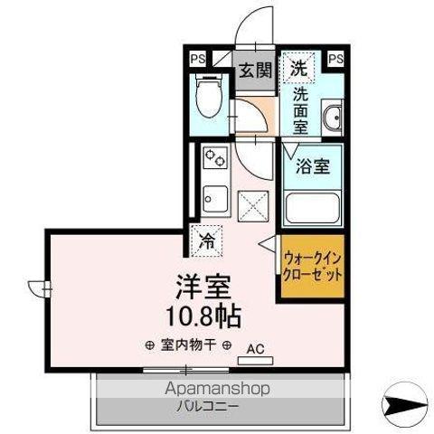 DーHILLS相生(ワンルーム/1階)の間取り写真