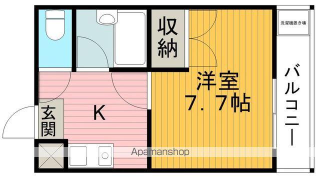 メゾン阪本(1K/4階)の間取り写真