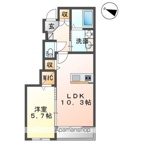 メゾン・ド・セビアン(1LDK/1階)の間取り写真