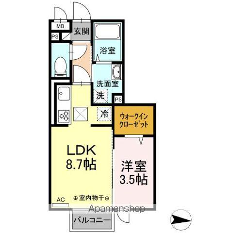 メゾン・あいりす(1LDK/1階)の間取り写真