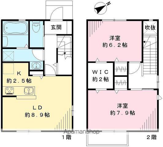コート・ド・YUI(2LDK/1階)の間取り写真