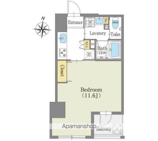 ルーエ錦(1K/3階)の間取り写真