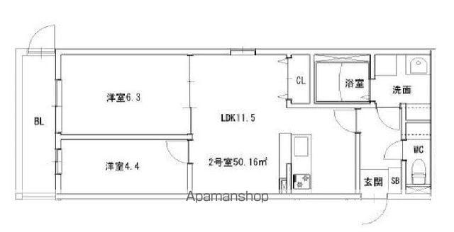 IL・SOLDI(2LDK/1階)の間取り写真