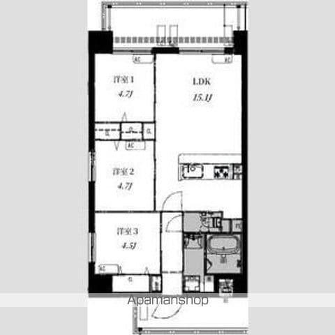 ALIVIS野田阪神(3LDK/4階)の間取り写真