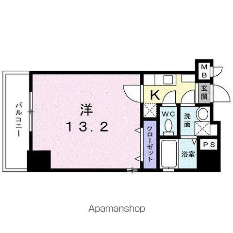 シャンス栗林公園(1K/8階)の間取り写真