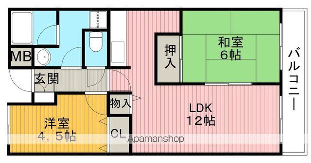 KLコート桃山台(2LDK/2階)の間取り写真