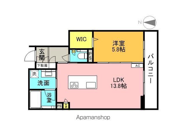 ラ・エスペリア(1LDK/1階)の間取り写真