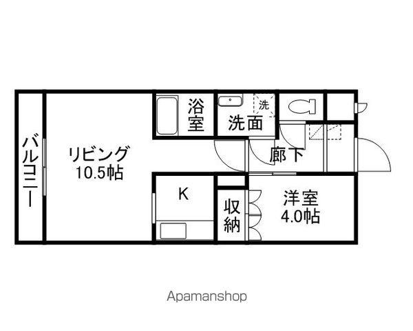 リヴィール・ワン(1LDK/2階)の間取り写真