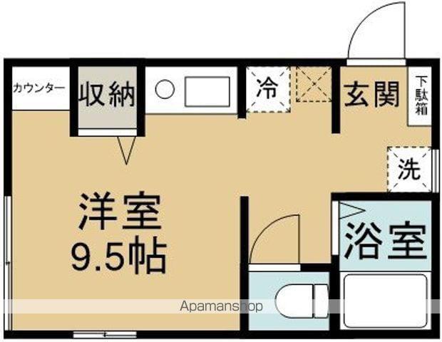 べルーム(ワンルーム/1階)の間取り写真