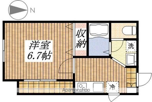 メゾンフォセット(1K/1階)の間取り写真