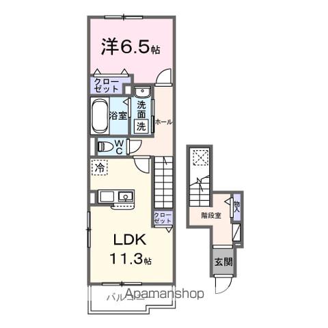 スロノス(1LDK/2階)の間取り写真