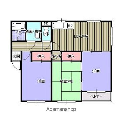 マンショングリーンビューB棟(3DK/2階)の間取り写真