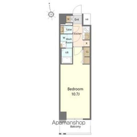 CRESTTAPP金山(1K/7階)の間取り写真