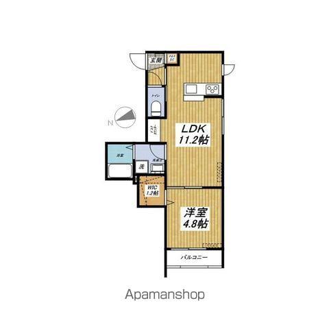 MIC SENKAWA(1LDK/3階)の間取り写真