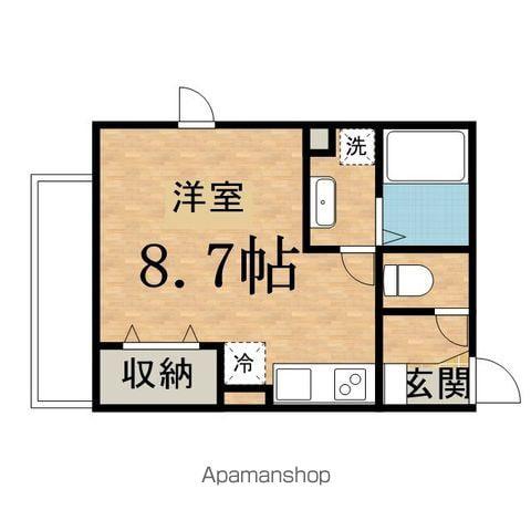 LARGO(ワンルーム/2階)の間取り写真