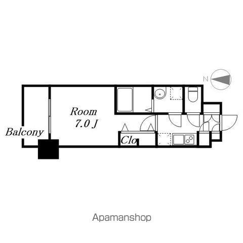 エステムコート名古屋TWIN ウエスト(1K/9階)の間取り写真