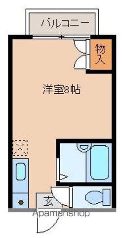 福博荘(ワンルーム/2階)の間取り写真