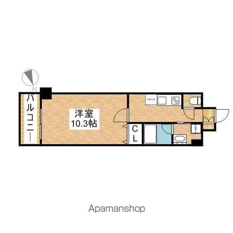 グランルクレ新栄ウエスト(1K/5階)の間取り写真