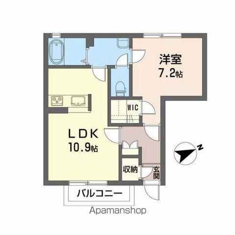シャーメゾン安達ヶ原B(1LDK/1階)の間取り写真
