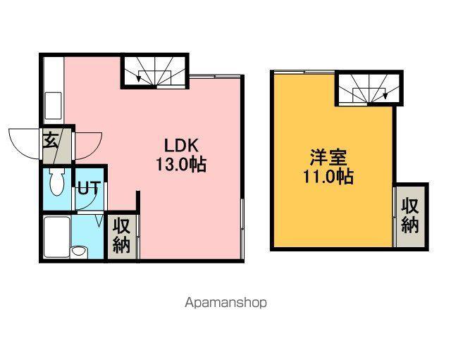 アーバンハウス富丘(1LDK/3階)の間取り写真