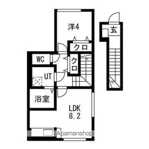 アクア・フィオーレ天童(1LDK/2階)の間取り写真