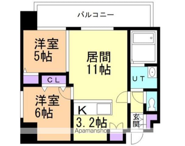 エクレール(2LDK/12階)の間取り写真