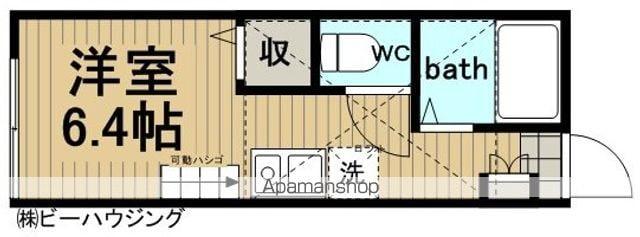 パークノート東寺尾中台(ワンルーム/2階)の間取り写真