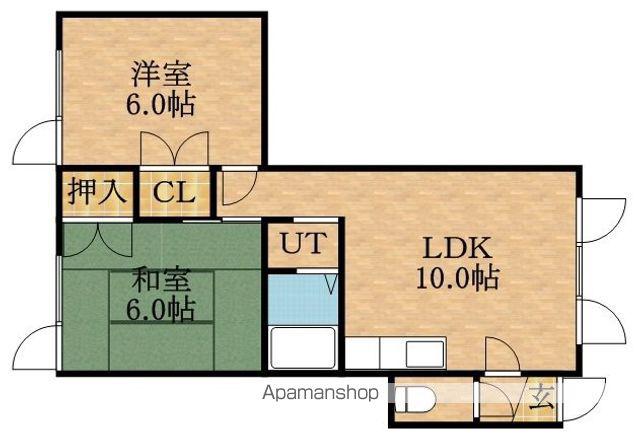 フォーユー三愛(2LDK/2階)の間取り写真