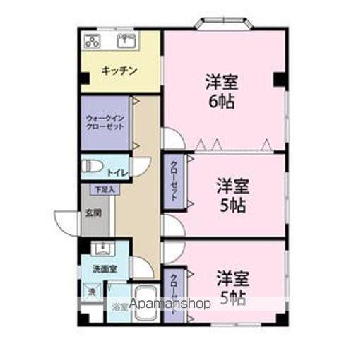 雅ーヒルズ21(2LDK/3階)の間取り写真