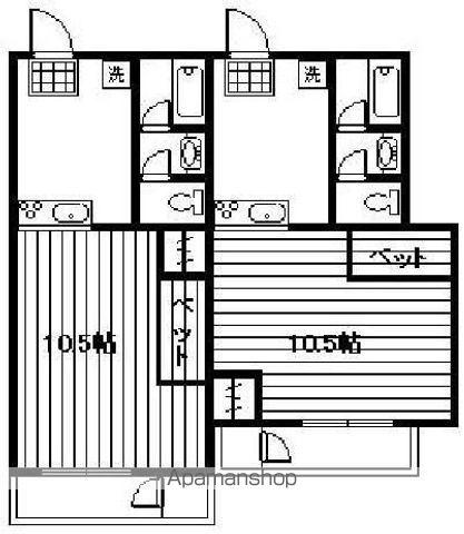 牛渕ステーションハイツ(1K/2階)の間取り写真