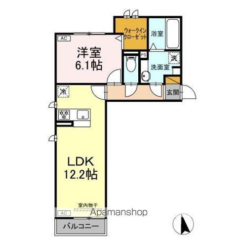 LE LIEN AKANE サウス(1LDK/2階)の間取り写真