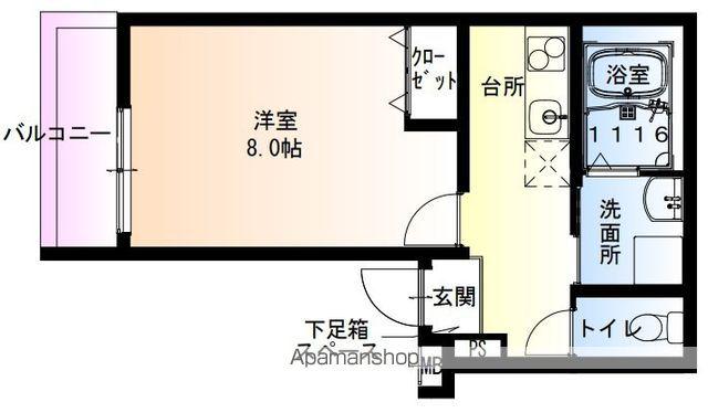 フジパレス浜寺諏訪森東Ⅱ番館(1K/2階)の間取り写真